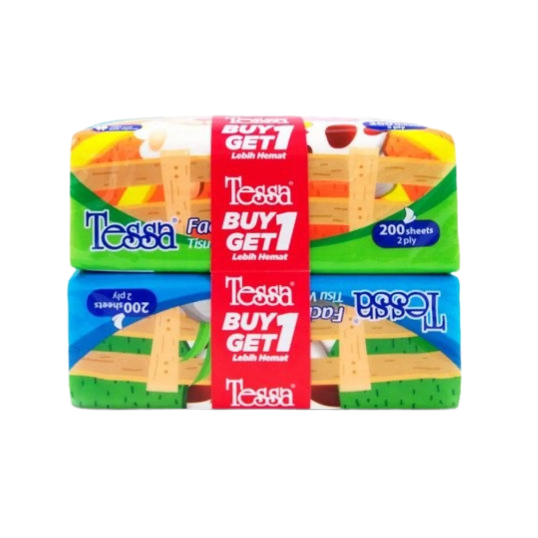 Tessa Facial Tissue BOGOF 200 Sheets